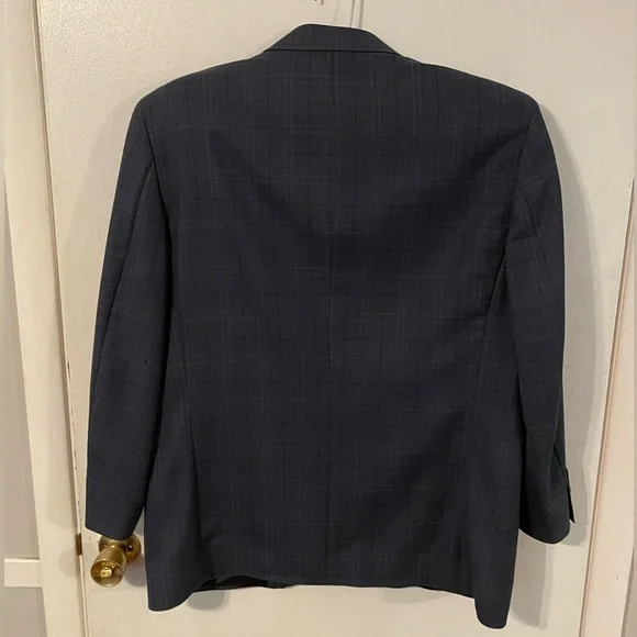 Blue pronto Uno wool suit jacket size means 44 regular - Picture 6 of 13